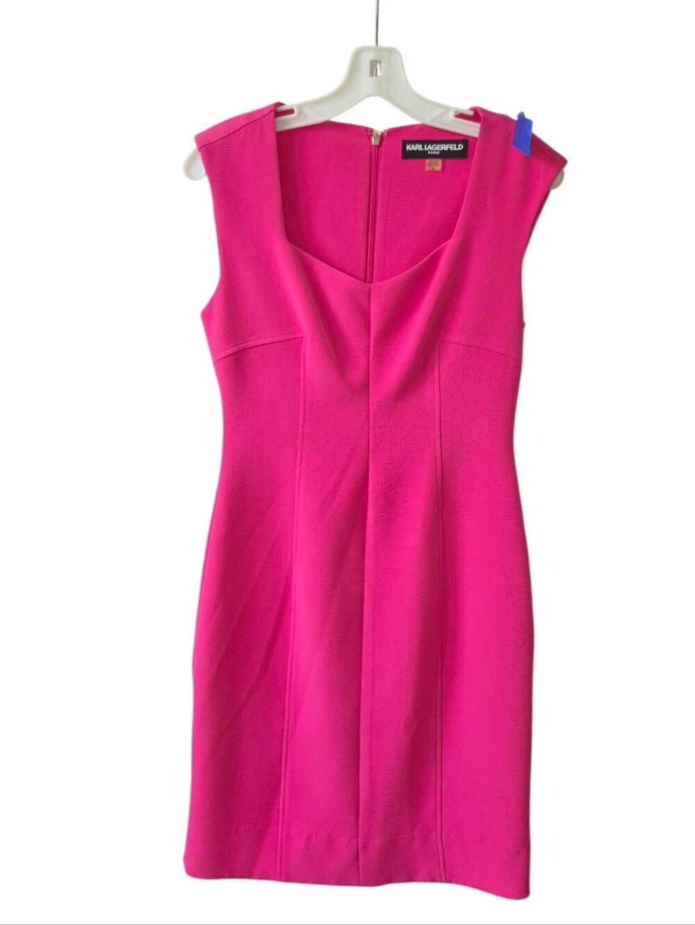 Karl Lagerfeld Paris Pink Sheath Dress Women's Size 4 Cap Sleeve Career